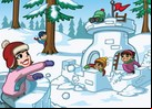 juego guerra de bolas de nieve